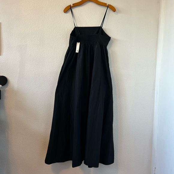 Banana Republic Ariella Taffeta Black Midi Dress Size 6 - Picture 6 of 10
